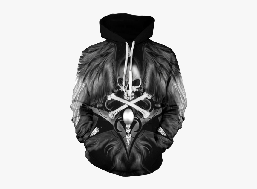 The Tribal Skull Hoodie - Mens Skull Hoodie, HD Png Download