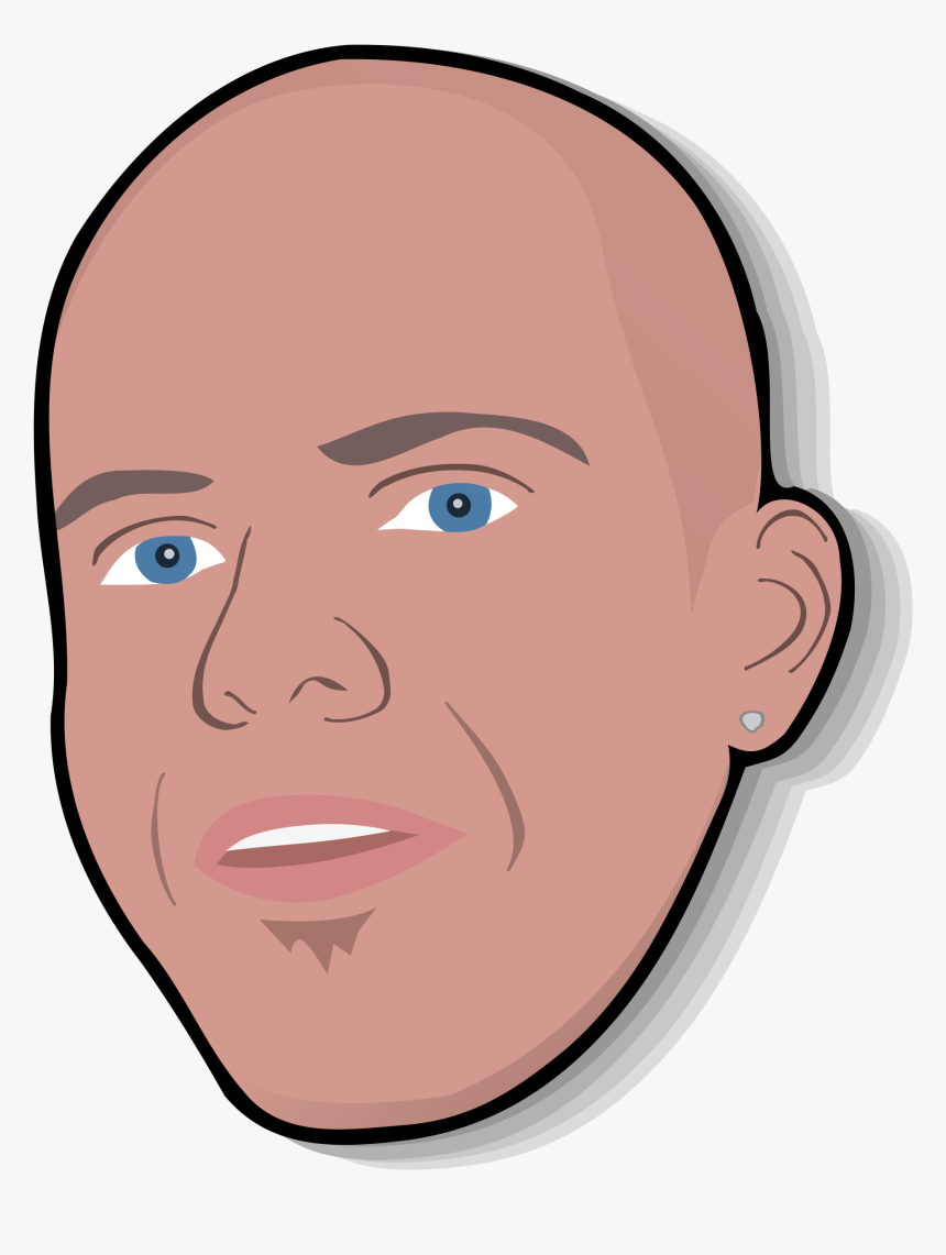 Rejon S Head Clip Arts - No Hair Blue Eyes Male, HD Png Download