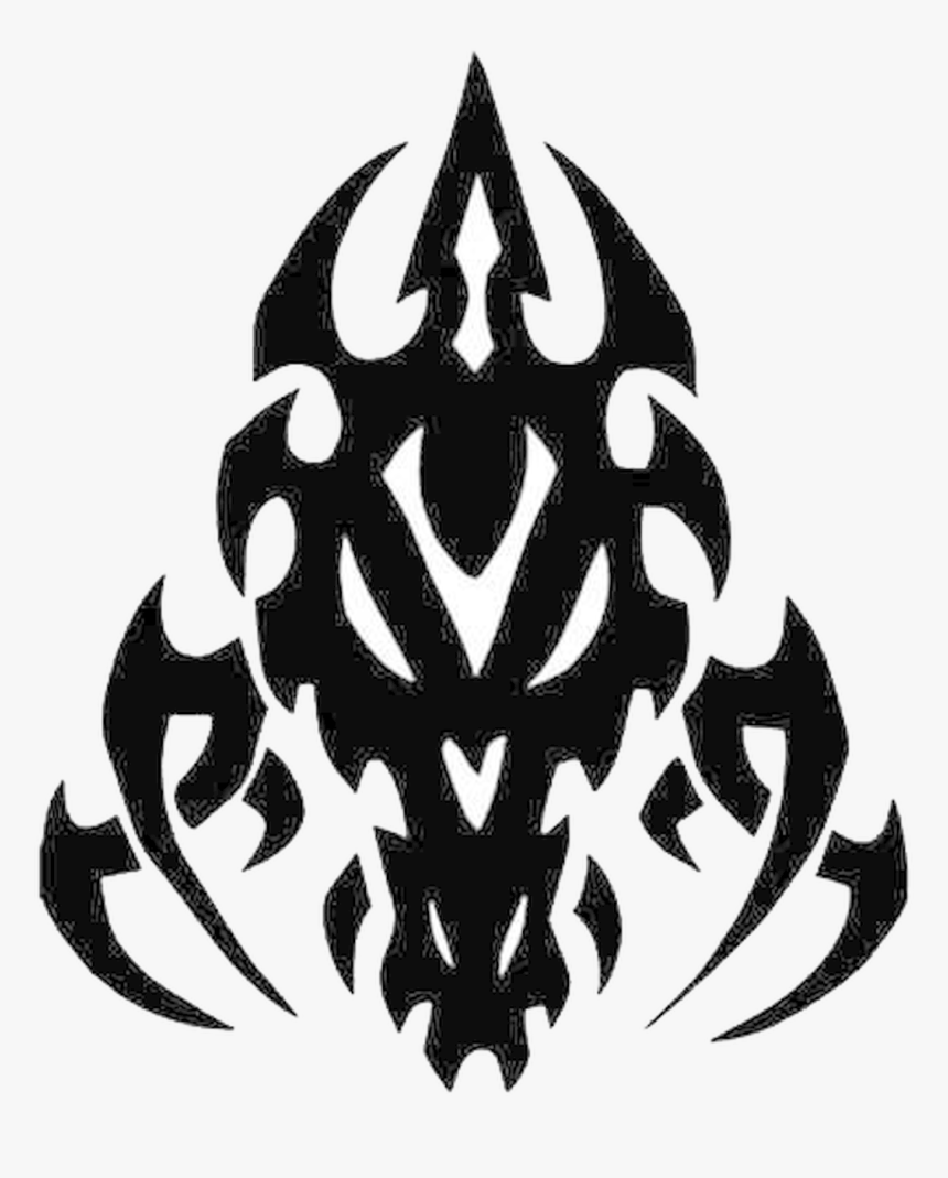 Tribal Dragon Skull - Black And White Dragon Skull, HD Png Download