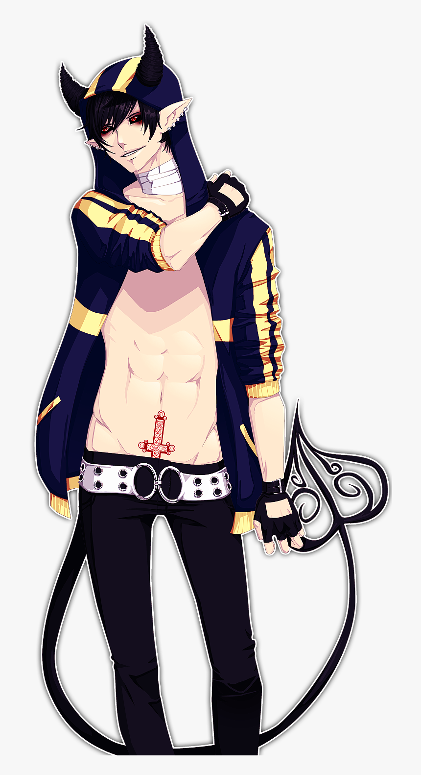 Jpg Black And White Anime Guy Google Search Demon Anime Monster