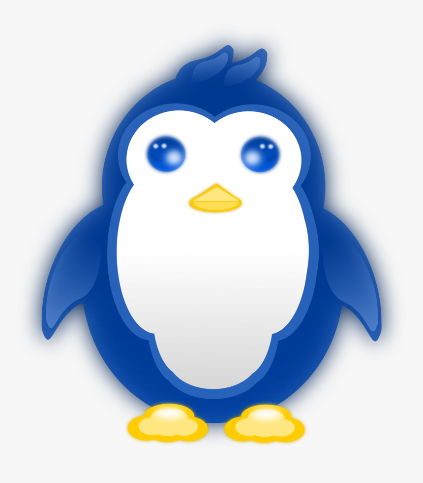 Small Penguin Clip Arts - Blue Penguins Cartoons, HD Png Download