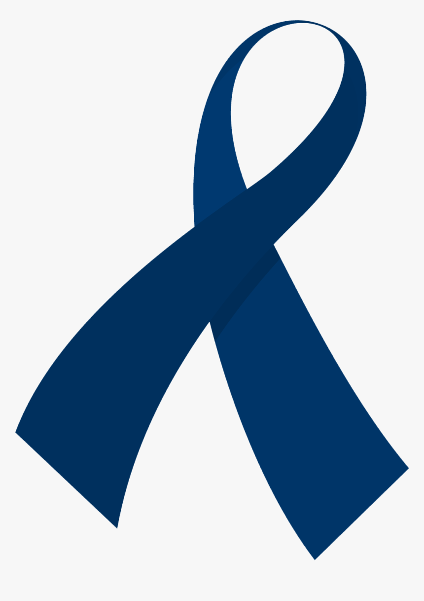 Cancer Ribbon Vector - Blue Cancer Ribbon Vector, HD Png Download