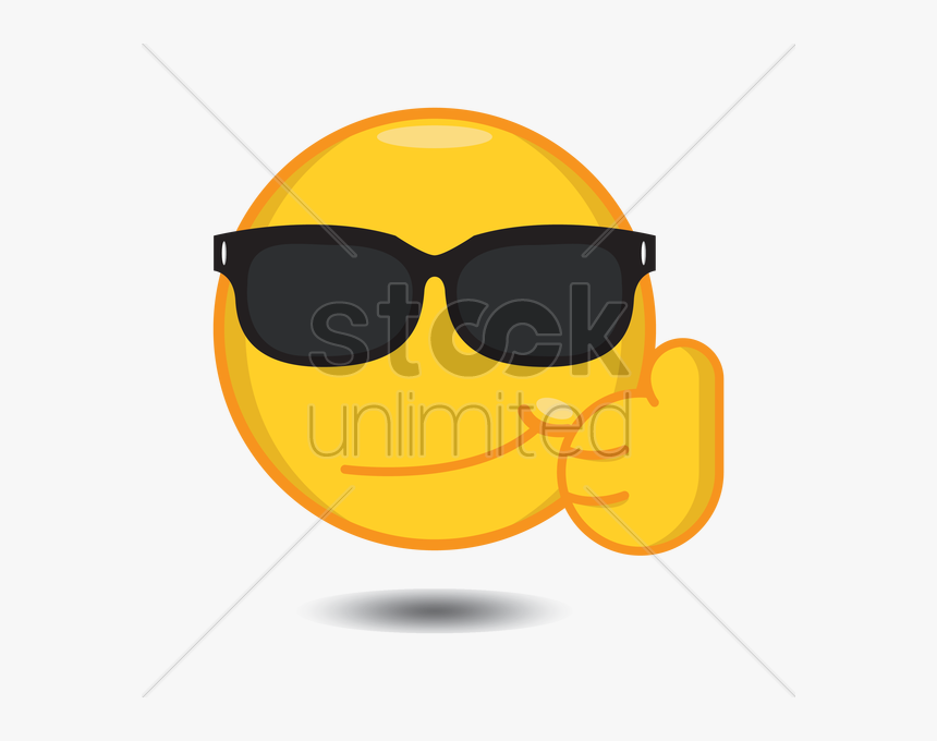 Thumbs Up Shades Smiley Clipart Smiley Emoticon Thumb, HD Png Download