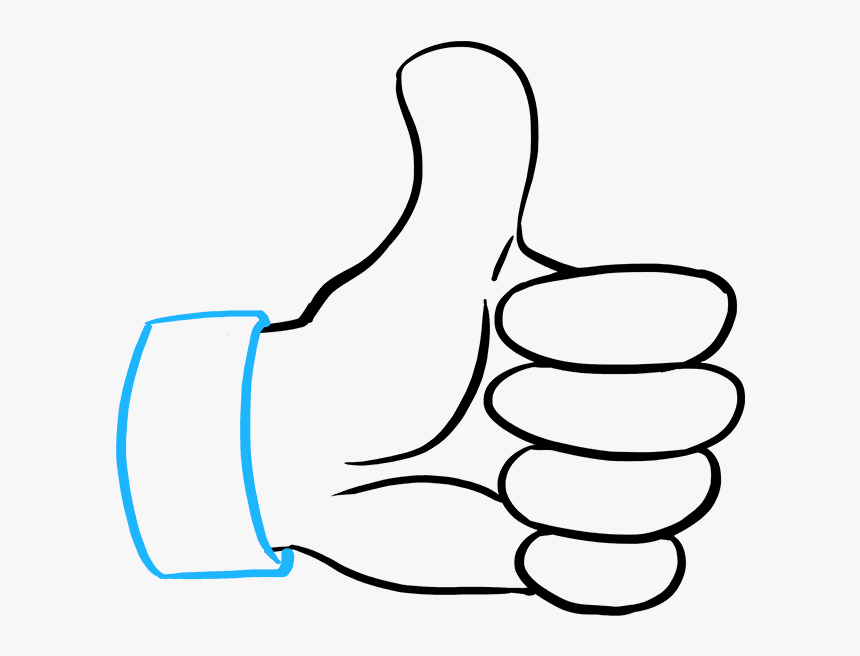 How To Draw Thumbs Up Sign, HD Png Download