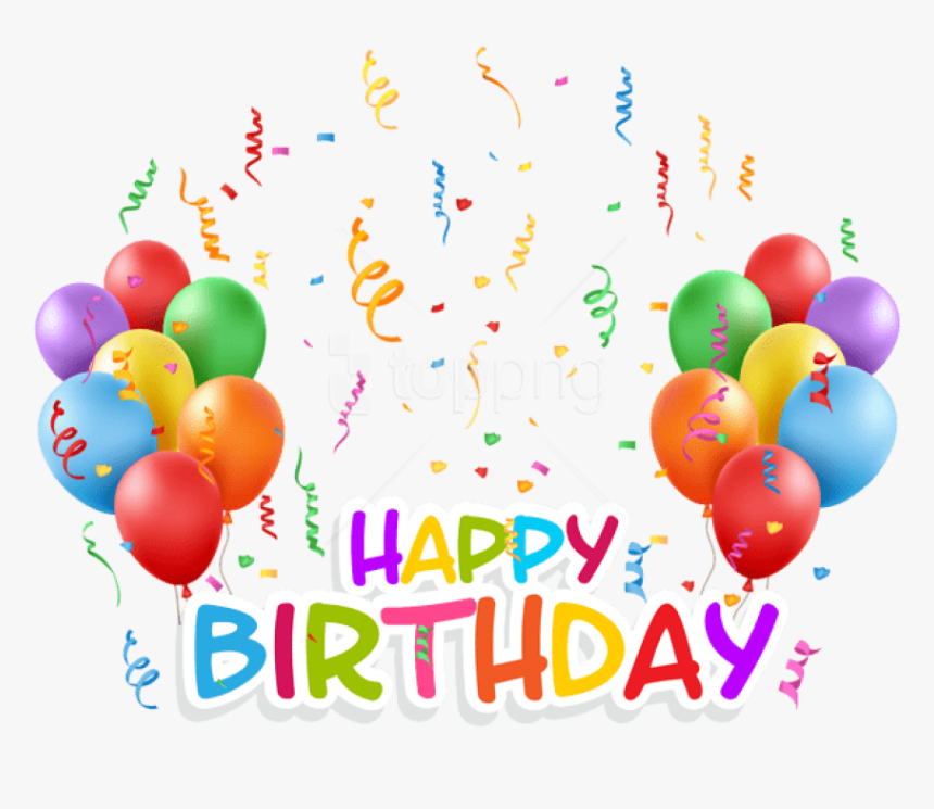 Free Png Download Transparent Happy Birthday And Baloons, Png Download