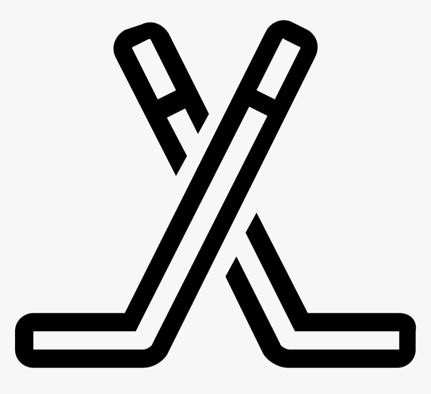 Two Hockey Sticks Outline, HD Png Download