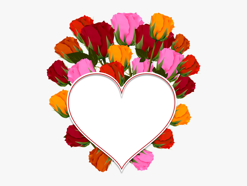 Rose, Heart, Bouquet, Flowers, Postcard, Congratulation, HD Png Download