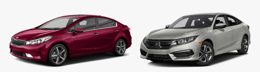 2017 Kia Forte & 2016 Honda Civic, HD Png Download