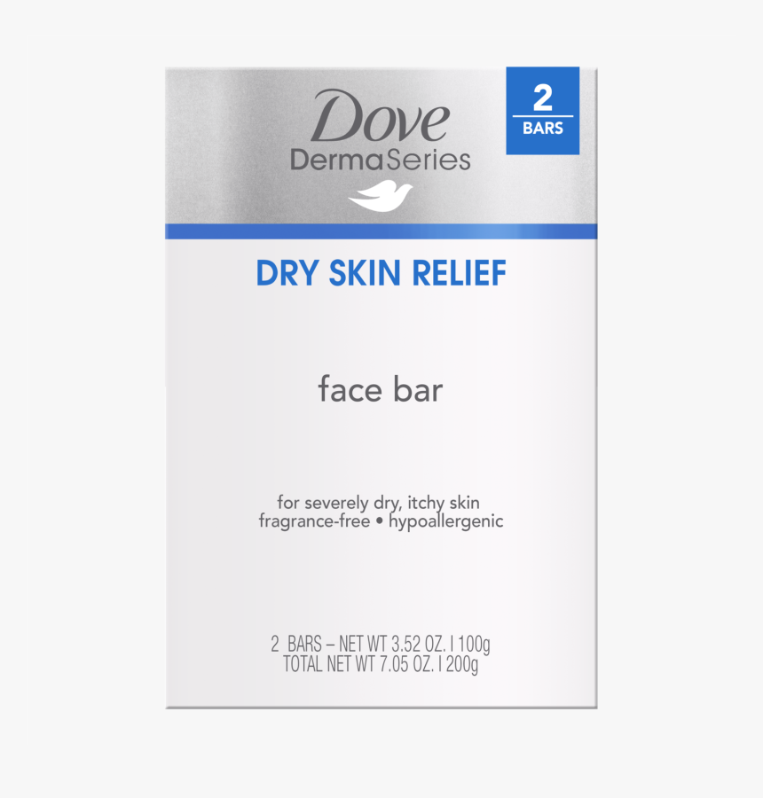 Dove Dermaseries Dry Skin Relief Face Bar, HD Png Download