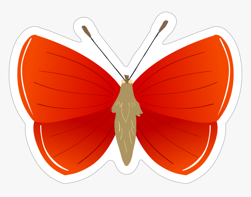 Red Butterfly Png, Transparent Png