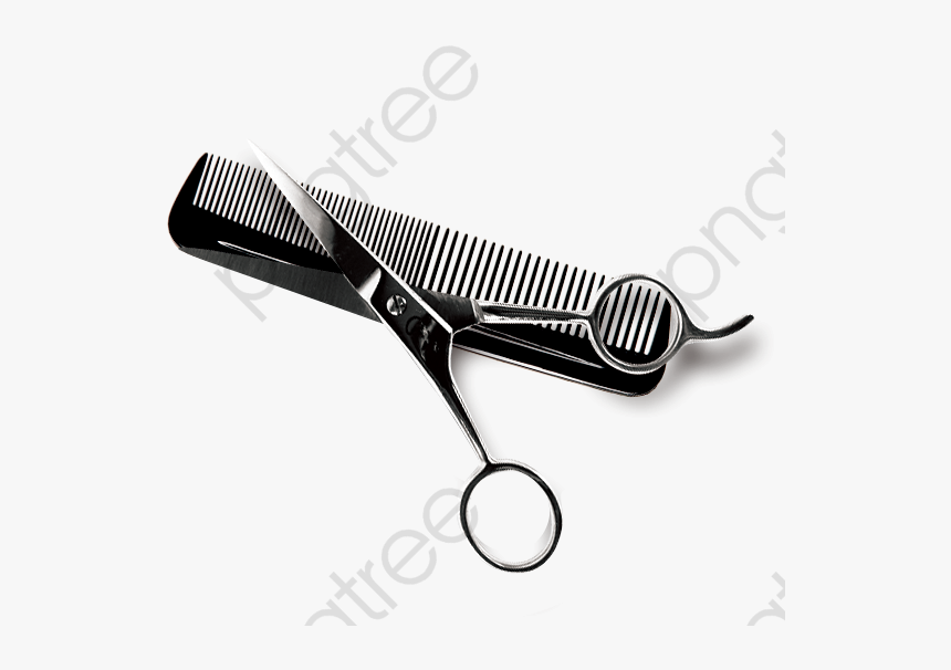 Scissors Clipart Comb, HD Png Download