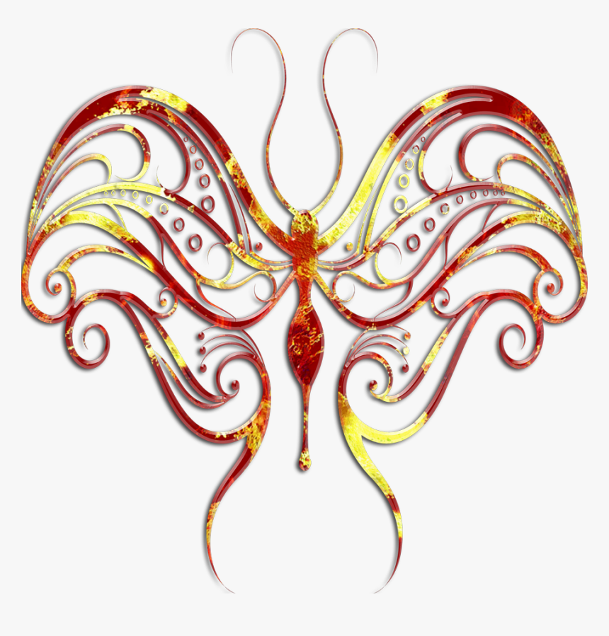Red Butterfly Png, Transparent Png
