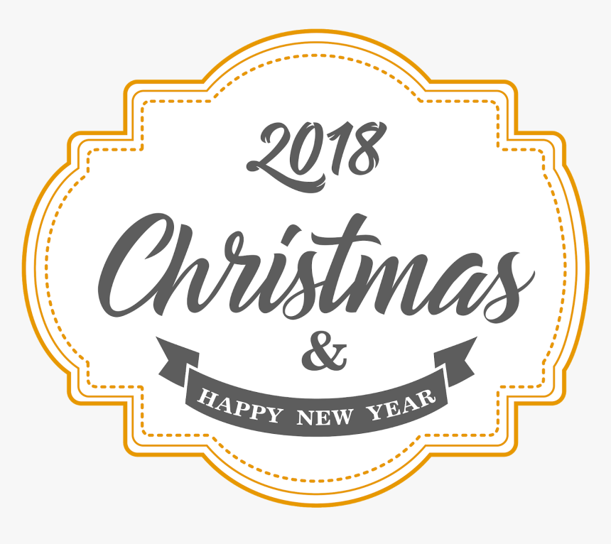 2018 Merry Christmas & Happy New Year Png Images, Transparent Png