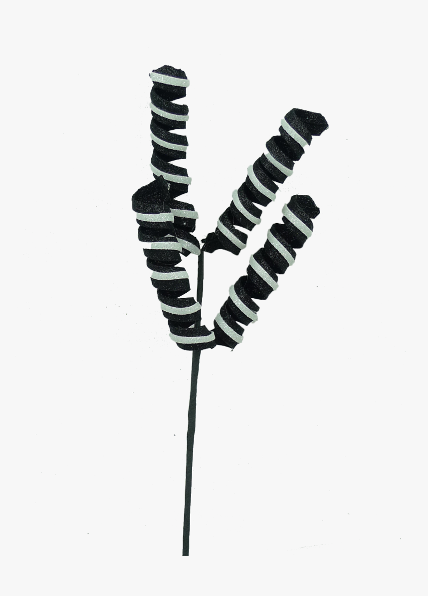 Glitter Black & White Curly Spray, HD Png Download