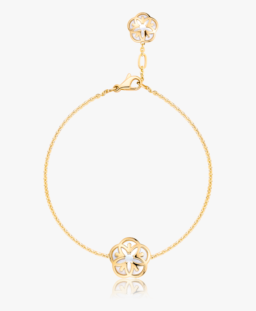 Bracelet 18k Yellow Gold And Two Mother‑of‑pearl Cabochons, HD Png Download