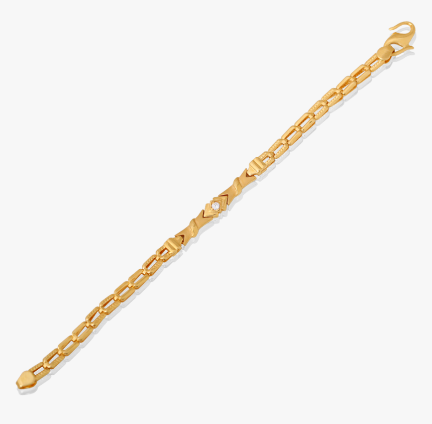 Stylish Golden Chain Bracelet, HD Png Download