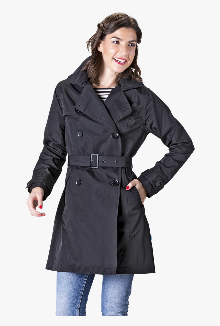 Exclusive Trench Coat Broadway Black, HD Png Download