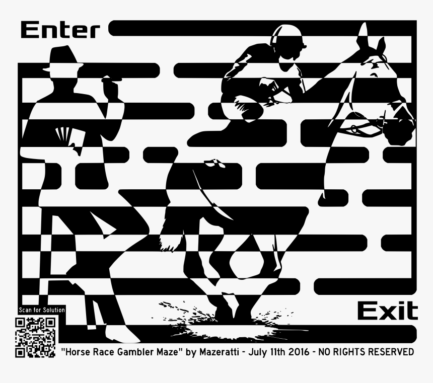 Horse Races And The Gambler Maze Clip Arts, HD Png Download