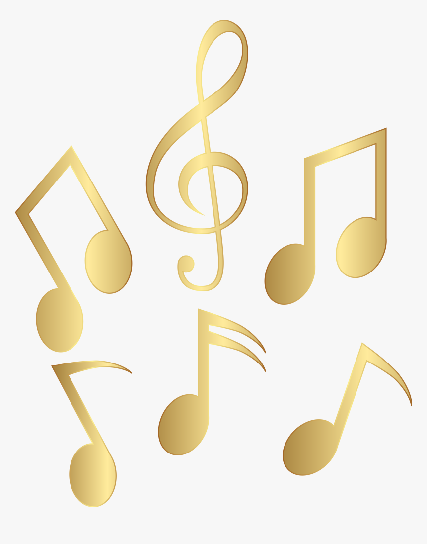 Music Notes Clipart Gold, HD Png Download