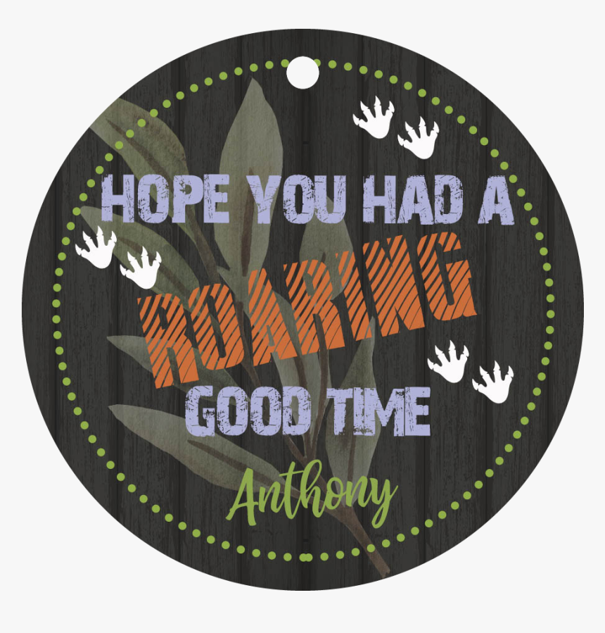 Dinosaur Gift Tag With Hole, HD Png Download