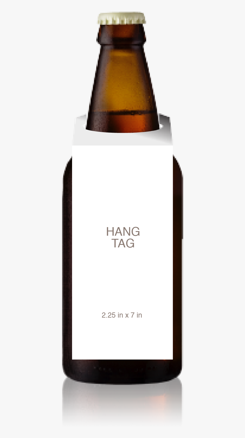 Short Bottle With A Blank Hangtag From Crushtag, HD Png Download