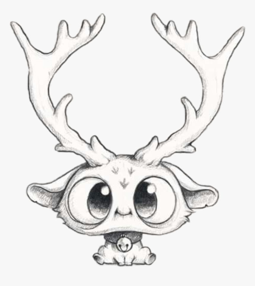 #reh #cute #eyes #big #little #hirsch #blacknwhite, HD Png Download