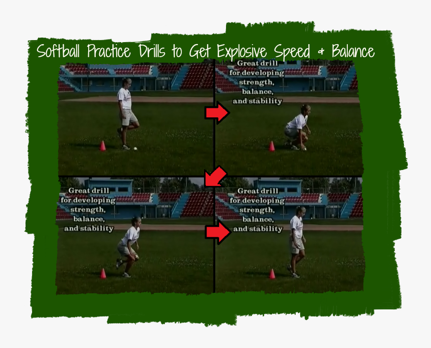Softball Practice Drills For Balance, HD Png Download
