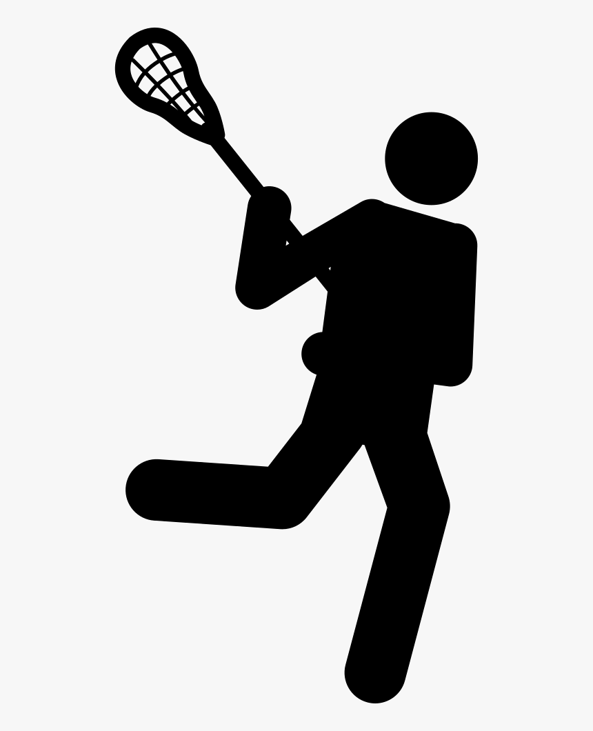 Lacrosse Silhouette Of A Person With A Racquet, HD Png Download
