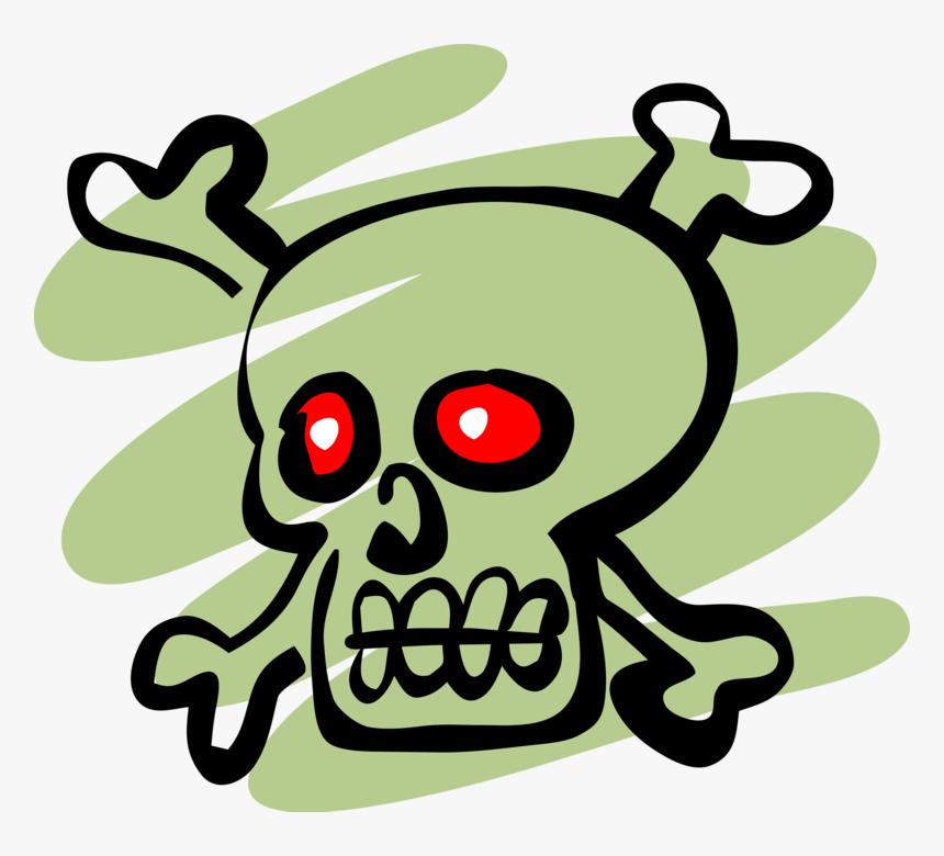 Vector Illustration Of Buccaneer Pirate Skull And Crossbones, HD Png Download