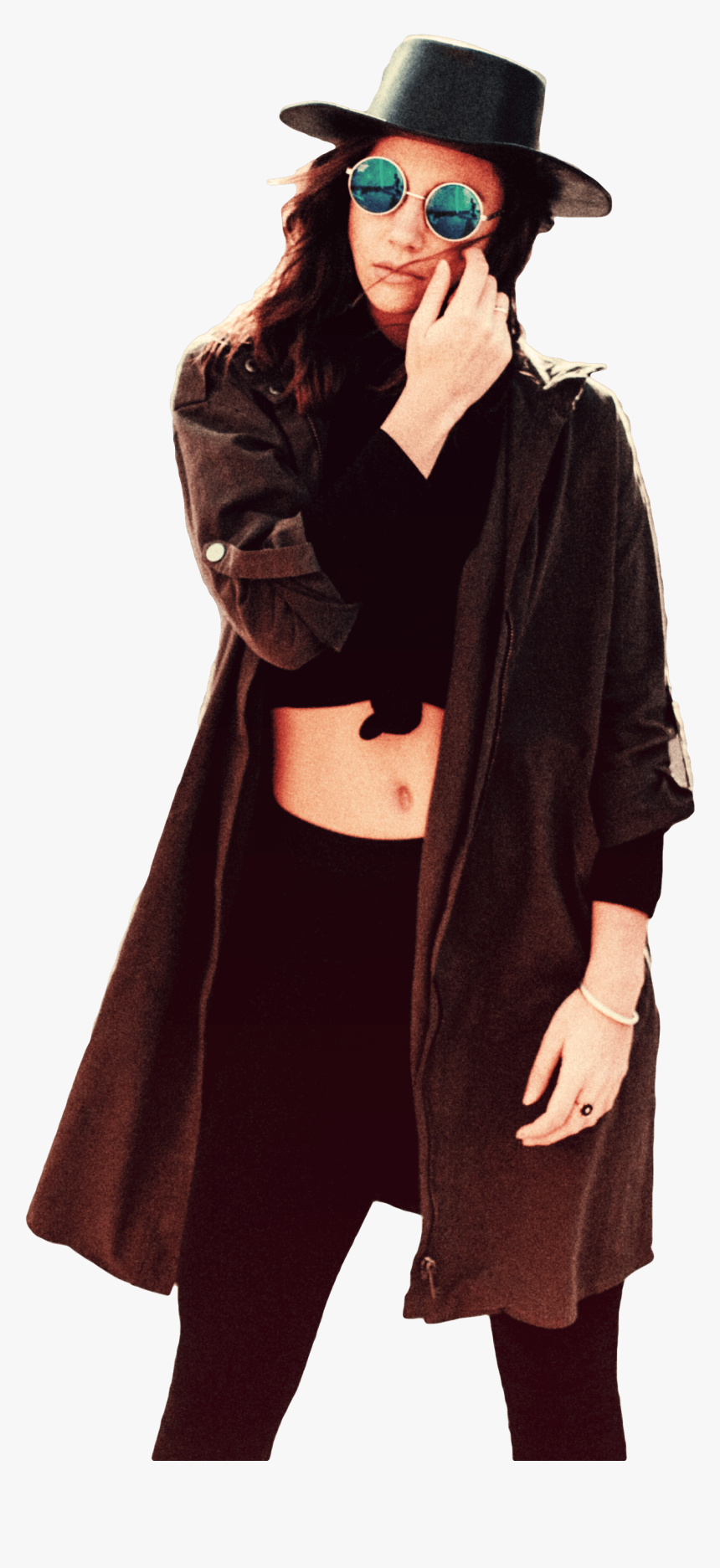 Woman With Hat And Sunglasses Clip Arts, HD Png Download