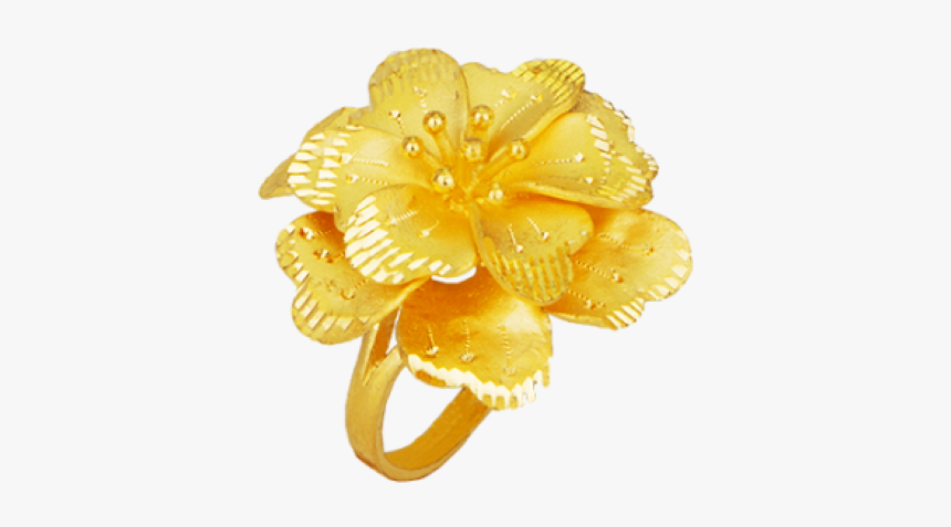 Nhẫn Nữ Hoa Đào Vàng 24k, HD Png Download