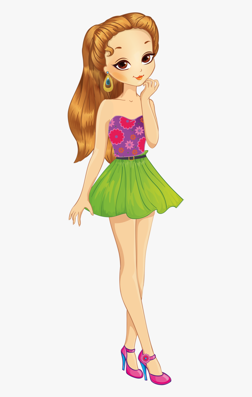 Beautiful Fashion Girl With White Banner, HD Png Download