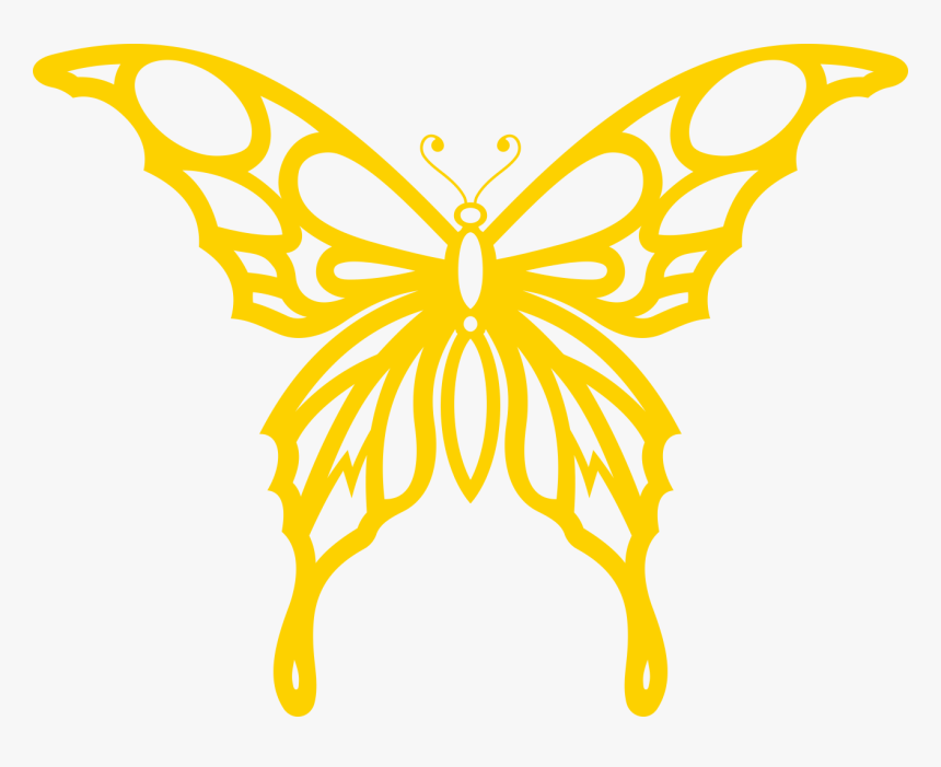 Butterfly Tattoo Stencil Drawing, HD Png Download