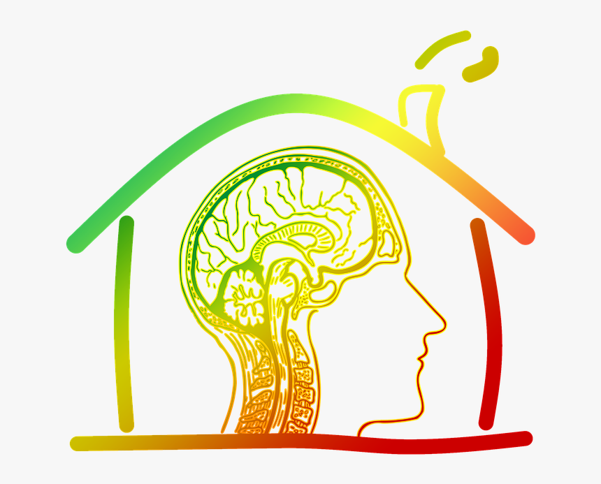 Thoughts, Construct Does, Face, Silhouette, Brain, HD Png Download