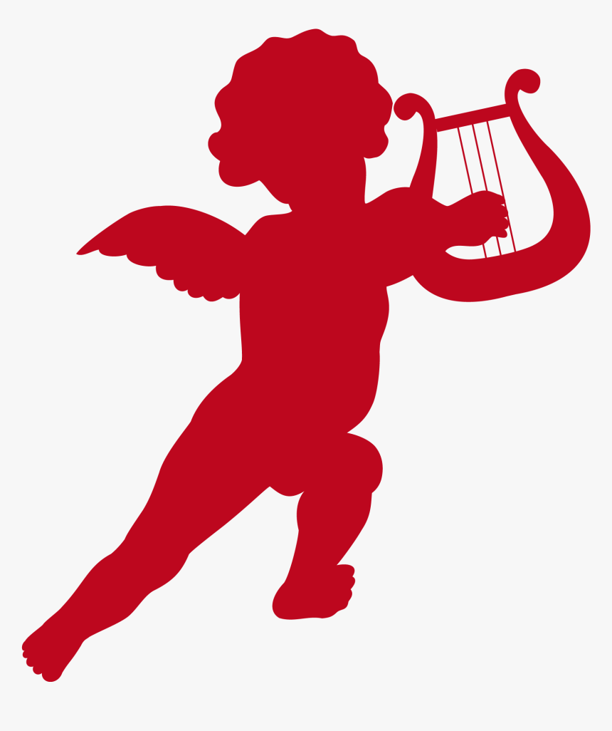 Cupid With Harp Transparent Png Clip Art Image, Png Download