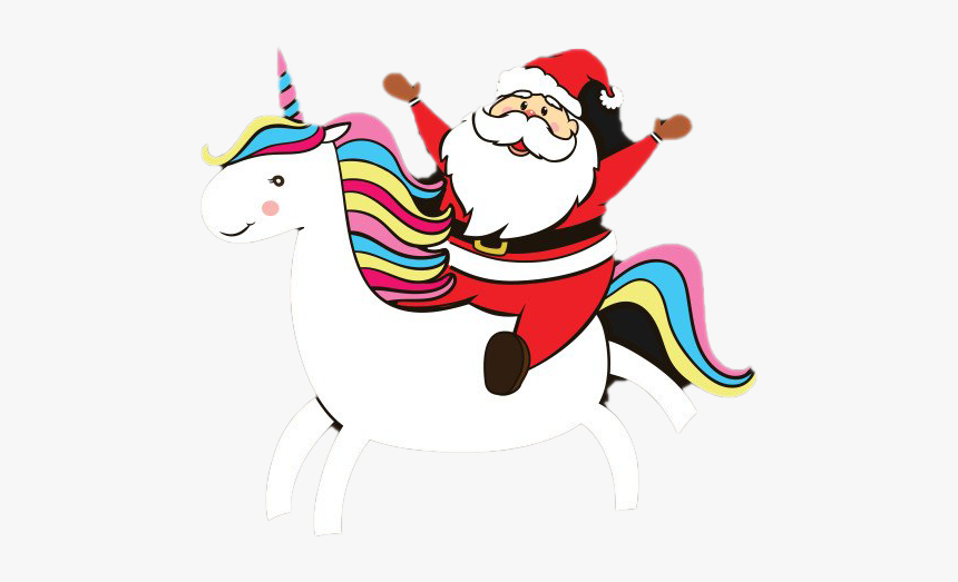 Santa On Unicorn Png Photos, Transparent Png