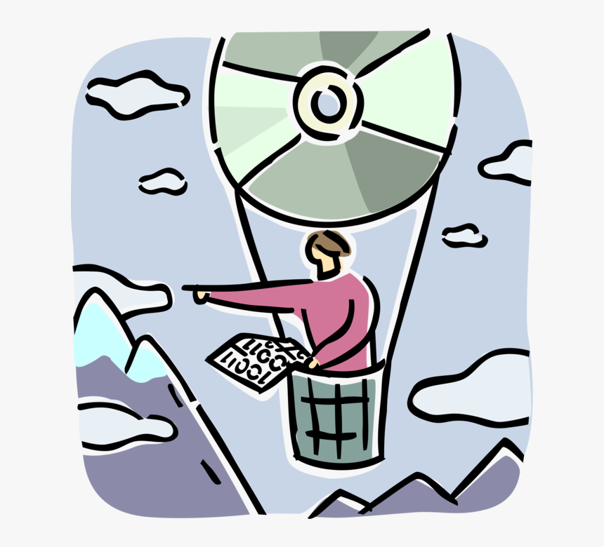 Vector Illustration Of Businesswoman In Digital Dvd, HD Png Download