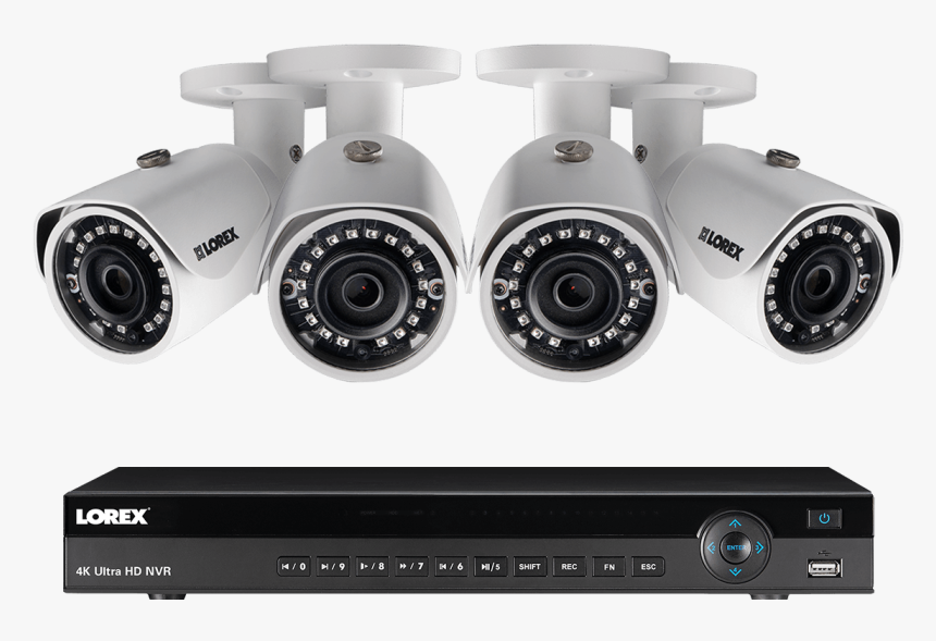 2k Home Security System With 4 Ip Cameras, 130ft Color, HD Png Download