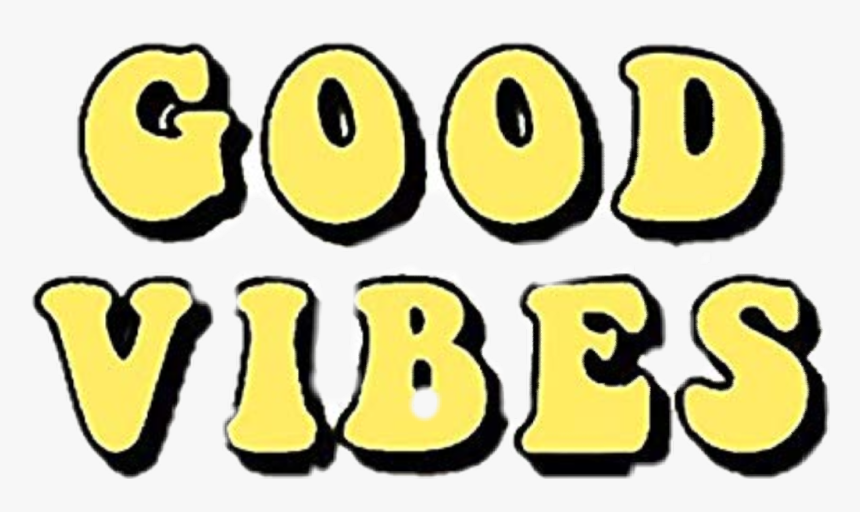 #good #vibes #goodvibes #yellow #text, HD Png Download