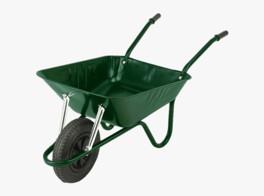 Dark Green Wheelbarrow, HD Png Download