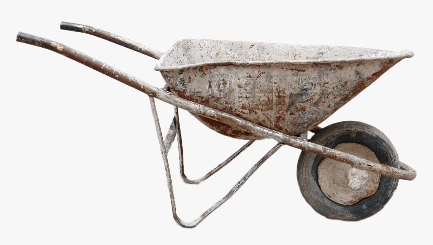 Rusty Old Wheelbarrow, HD Png Download