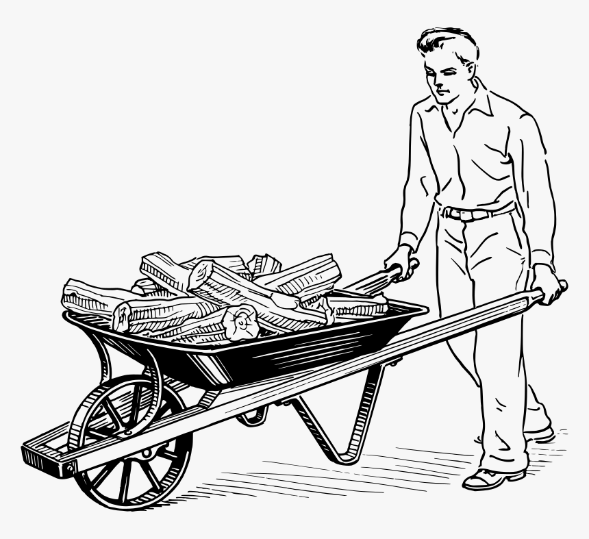 Man With Wheelbarrow, HD Png Download