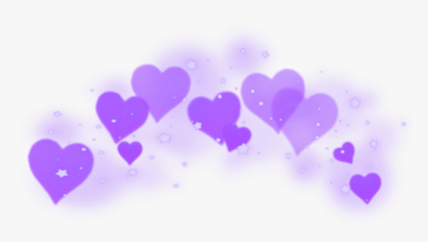#heart #purple #crown #snapchat #smoke #star #head, HD Png Download