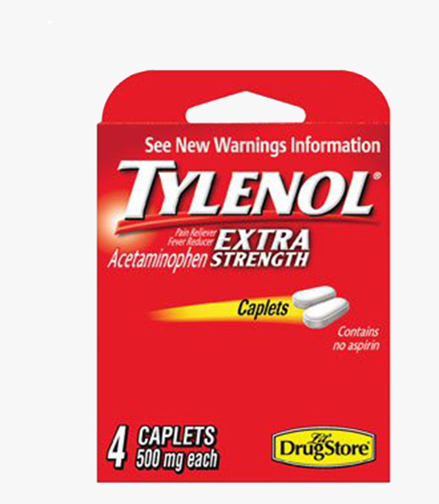 Tylenol Extra Strength 4 Caplets, HD Png Download