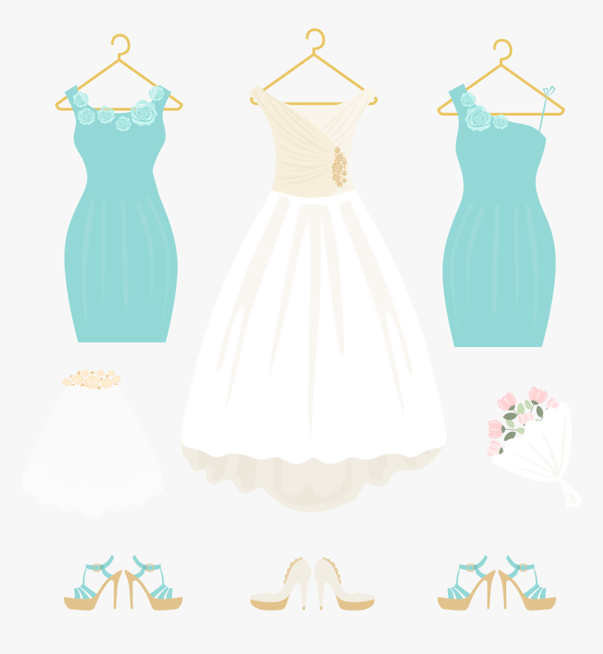 Exquisite Wedding Dress Clipart, HD Png Download