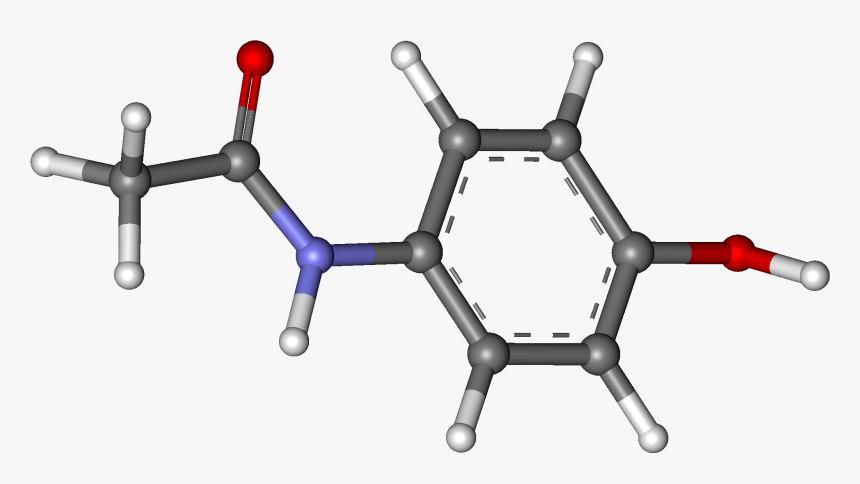 Acetaminophen Ball And Stick, HD Png Download