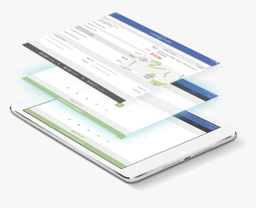 Rendering Of Banking Application On A Tablet Computer, HD Png Download