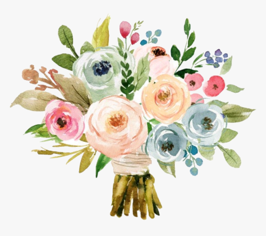 Watercolor Flowers Floral Bouquet Arrangement Hd Png Download Transparent Png Image Pngitem