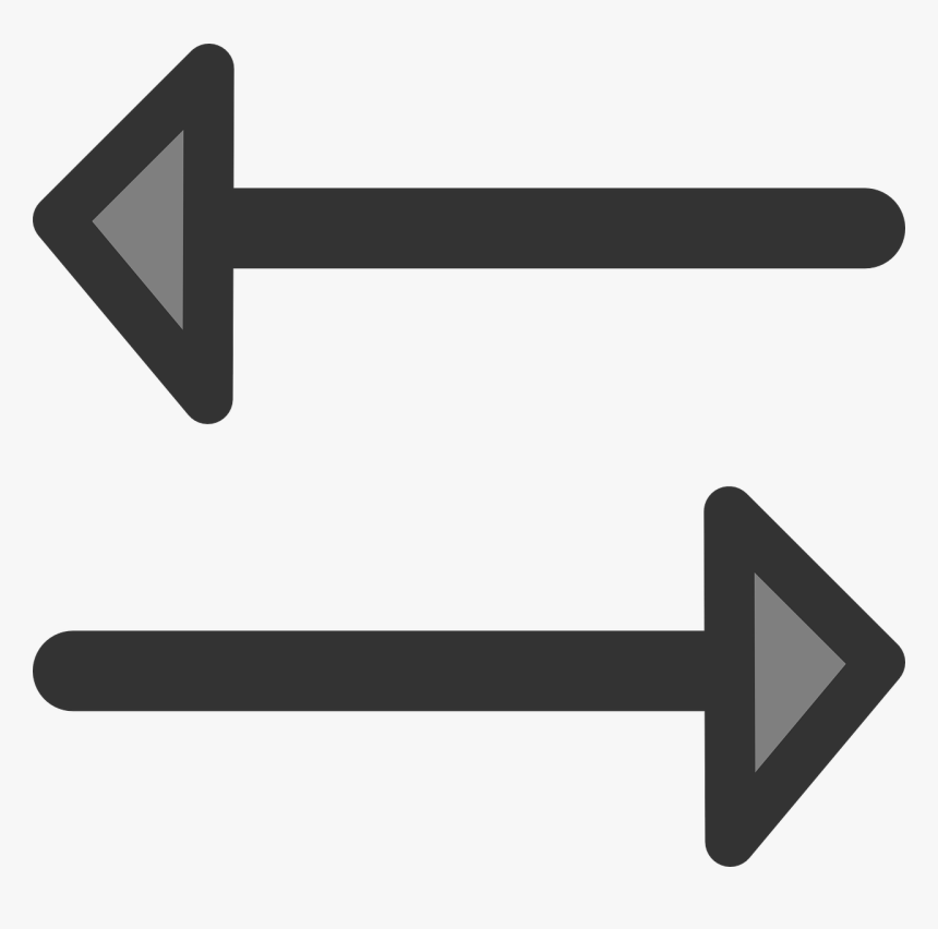 Flat, Left, Right, Arrow, Opposite, Arrows, Heads, HD Png Download