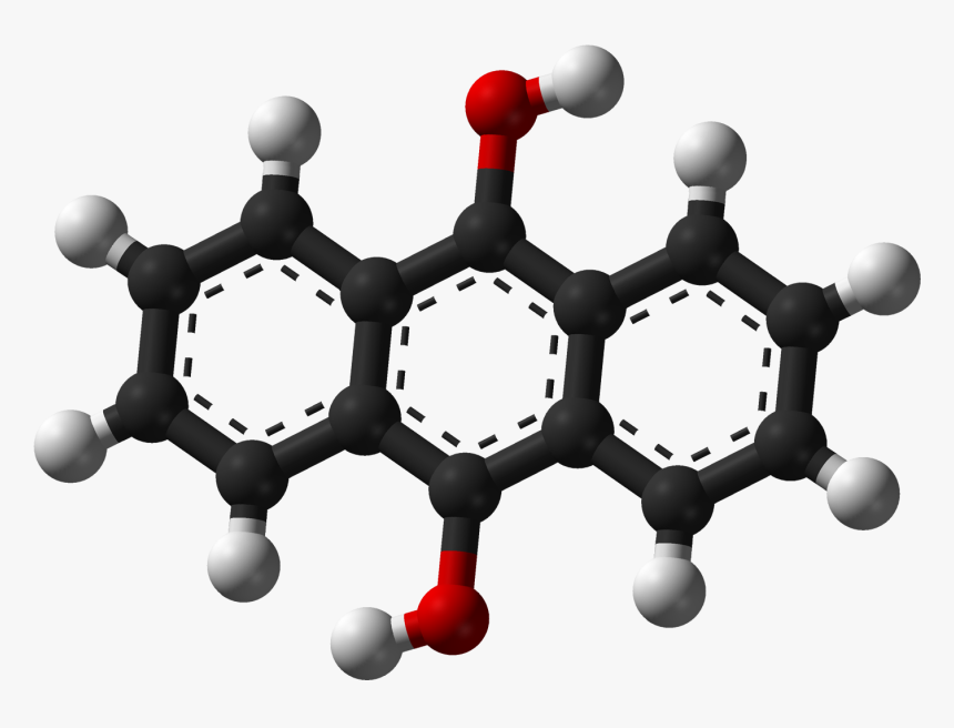 9,10 Dihydroxyanthracene 3d Balls, HD Png Download